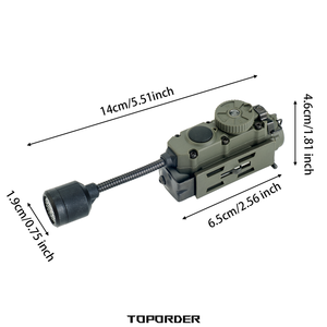 ไฟฉายติดหมวกนิรภัย Tactical Sidewinder แบบสโตรบ สีแดง/เขียว/น้ำเงิน/ขาว/อินฟราเรด ไฟฉายคาดศีรษะ IFF สำหรับล่าสัตว์ ตกปลา ไฟฉาย LED เสริม - Product Image 1