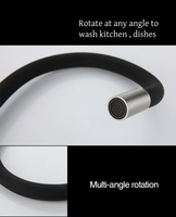 Robinet de cuisine universel en acier inoxydable 304 Mitigeur de cuisine en silicone à poignée unique