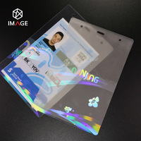 Pochettes de stratification thermique hologramme personnalisées avec impression UV Invisible pour carte d'identité cr80