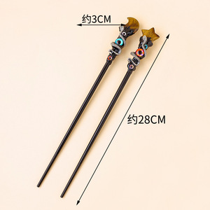 Cristal naturel étoile lune baguette bricolage créatif mauvais œil sorcière magique bâton accessoire ornement - Product Image 2