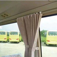 Cortina de privacidad opaca moderna a medida para cabina, con aislamiento UV y térmico, para ventanas de autocar Toyota Coaster de larga distancia