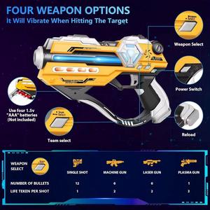 Juego de 2 Pistolas Láser con Pantalla LED Digital de Puntuación, Chalecos Incluidos, Diversión Familiar y para Adultos, Éxito de Ventas Transfronterizo - Product Image 2