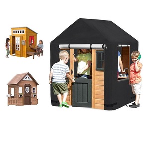 Housse de maisonnette pour enfants en tissu Oxford, 142x142x153cm, protection extérieure imperméable pour les enfants de 3 à 8 ans - Product Image 2