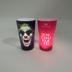 Starligting OEM LOGO personnalisé liquide activé 12oz 14oz 16oz verre à boire lumineux à LED pour bar à champagne fête en boîte de nuit - Product Image 2