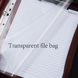 Zakelijke Bestandsmap Aangepast Logo 12-cijferige Rekenmachine Organizer Transparante Tas <span class=keywords><strong>A4</strong></span> Kladblok Pu Lederen Rits Portfolio Aktetas - Product Image 4