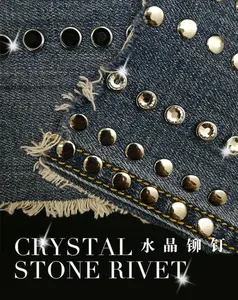 <span class=keywords><strong>Strass</strong></span> thermocollants sans plomb, rivets semi-ronds, perles, <span class=keywords><strong>strass</strong></span> pour vêtements, poches de jeans - Product Image 2