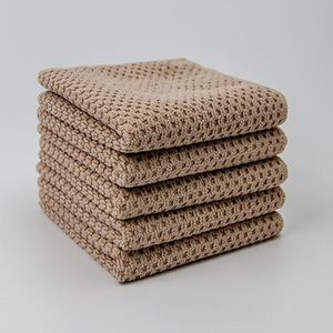 Essuie-vaisselle de cuisine à motif de grains de café, épaissi, absorbant, dégraissant, en microfibre, nettoyage multifonctionnel pour la maison - Product Image 5