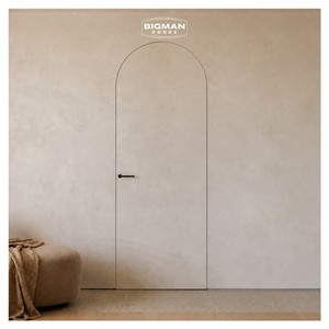Australien-Zertifizierte Gewölbte Cremefarbene Versteckte Tür 180 Grad Lackiert Stilvolles Modernes Design Innentür für Apartments - Product Image 2