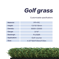 Césped Artificial de Golf Impermeable de Alta Calidad, Verde para Exteriores, 13/16/18 mm, PP+PE para Campos Deportivos y Jardines