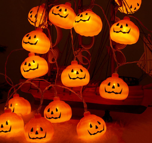Nueva Cadena de Luces LED con Forma de Calabaza, Decoración para Fiesta de Halloween, Caja de Baterías, Adorno de Luz Nocturna para el Festival de los Fantasmas - Product Image 1