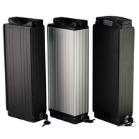 Boîte en aluminium pour batterie de vélo électrique 52V 48V 36V 20AH 26AH 28AH, batteries au lithium de grande capacité, batterie de vélo électrique avec feu arrière