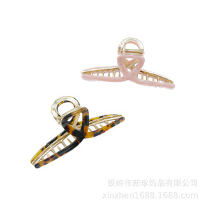 Pinces à cheveux en acétate rose écaille de tortue, style pince, pour usage quotidien, accessoire de coiffure, été 2024, origine Yiwu ZJ-2036 - Product Image 3
