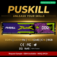 PUSKILL DDR4 RAM 16GB 3200MHz Desktop Memory Module UDIMM High Speed Gaming Computer RAM Intel AMD Compatible OEM ODM