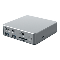 Station d'accueil Type-C 15 en 1 USB-C vers 3 écrans (3 moniteurs) pour Macbook Windows avec DP 4K 60Hz VGA PD 100W Hub USB C