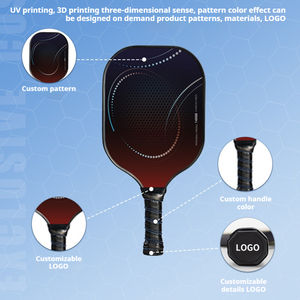 Nouveau Usapa approuvé 16mm T700 Surface en Fiber de carbone brute thermoformé Pickleball Paddle Raquette à poignée allongée - Product Image 2