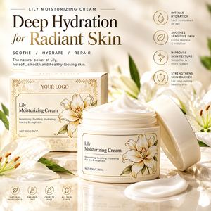 <span class=keywords><strong>Crème</strong></span> <span class=keywords><strong>Visage</strong></span> Hydratante Profonde à l'Extrait de Lys, Acide Hyaluronique et Squalane, Apaisante, Soin du <span class=keywords><strong>Visage</strong></span>, Produits de Soin de la <span class=keywords><strong>Peau</strong></span>, Marque Blanche, OEM - Product Image 2
