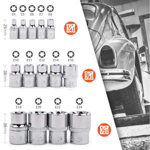 Jeu de clés à douilles OEM de type E, à six pans intérieurs et extérieurs, et à tête en forme de fleur de prunier, pour réparation automobile - Product Image 5