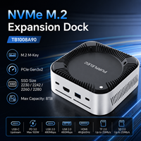 Station d'accueil USB-C 9-en-1 avec boîtier SSD M.2 NVMe, HDMI 4K*60Hz, 4 ports USB 2.0, SD/TF, PD 100W, hub compact en aluminium pour ordinateur portable