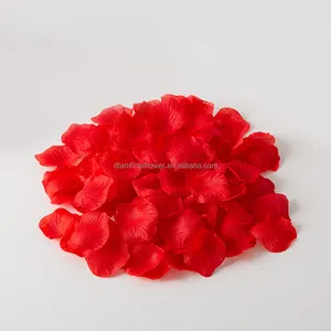 Đám cưới nhân tạo phân tán cánh hoa hồng Bán buôn giá rẻ Rose phân tán hoa đỏ rơm toppers/rơm