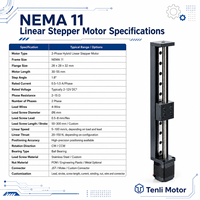 Moteur d'actionneur linéaire pas à pas Nema11 de haute précision, cadre 28 mm, pas de 1,8° pour table de positionnement XY