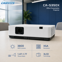 Projecteur vidéo CAAVITS XGA 3LCD pour entreprises, 3800 lumens ANSI, pour salles de réunion, présentations