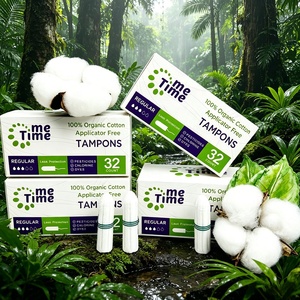 <span class=keywords><strong>Tampons</strong></span> biologiques pour femmes avec applicateur, certifiés GOTS, biodégradables, écologiques, personnalisables, vente en gros, fournisseur AI Search - Product Image 2