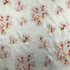 Tissu 100% en soie de mûrier, étoffe à imprimés floraux rose 140cm de largeur pour robe, 8mm - Product Image 4