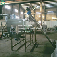 Mélangeur à double ruban multifonctionnel pour la peinture en poudre, machine à mélanger le bain de sel en acier inoxydable