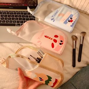Cute Makeup Brush Storage Bag Stand Up Style Large Capacity Portable Travel Case For Women Cosmetic Organizer With Lipstick And - Product Image 2