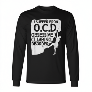 Camiseta de manga larga para escalada en roca, diseño Obsessive Climbing Disorder, ropa unisex - Product Image 2
