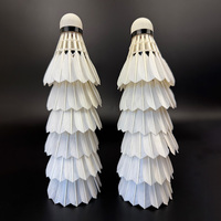 Volant de badminton professionnel SNOWPEAK T2 durable en plumes d'oie de quatrième qualité, double couche de liège, pour entraînement et matchs