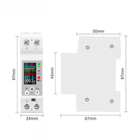 Disjoncteur intelligent WiFi 1P+N, mini disjoncteur unique, compteur d'énergie, surveillance des kilowattheures, voltmètre numérique LCD, minuterie, relais Tuya 0.5S