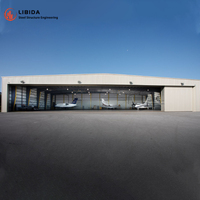 Hangar d'avion préfabriqué en acier à grande portée, grand bâtiment métallique pour l'entreposage et la maintenance des avions