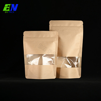 Sachet Doypack en Papier Kraft Biodégradable Personnalisé pour l'Emballage de Grains de Café, Noix, Thé et Café Gourmet