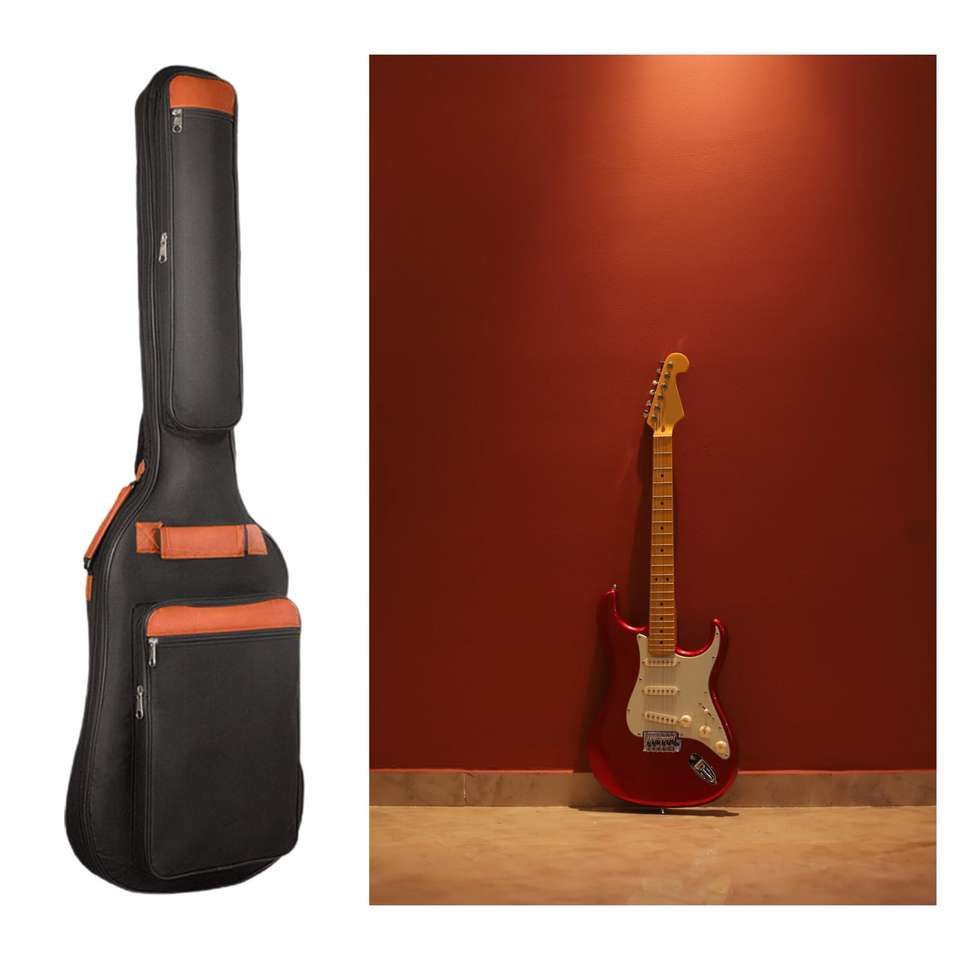 Oxford Cloth Electric & Acoustic Guitar Backpack Case Waterproof Fabric Instrument Case for Bass Guitar