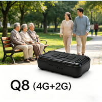 Localizador GPS 4G 2G GSM/GPRS para Personas Mayores, Antipérdida, en Tiempo Real, con Botón SOS, Diseño de Clip, Montaje en el Tablero, Llavero/Cinturón, Personal