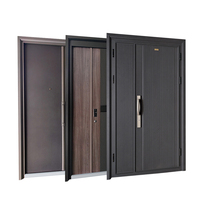 Porte de sécurité pour appartement du fabricant, porte d'entrée moderne en acier, portes de sécurité en acier pour maison