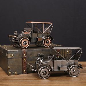 Ornements de Voitures Métalliques Vintage, Modèles de Véhicules Anciens Créatifs en Diecast, Artisanat pour la Décoration de Bureau à Domicile - Product Image 3