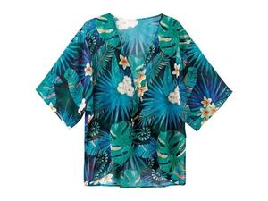 사용자 정의 하와이 스타일 100% 레이온 여자 기모노 원피스 열대 디자인 수영 정장 사용자 정의 인쇄 커버 휴가 원피스 - Product Image 6