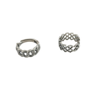 S925 Sterling Silver Korean Style Retro Hollow Diamond Pattern <b>Ring</b> Geometric <b>Open</b> Design Women's Fashion Jewelry - Product Image 5