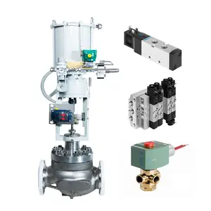 Chinese Control Valves With Pneumatic Actuator And Asco 8210G Solenoid Valve and VUVS-L30 Solenoid Valve