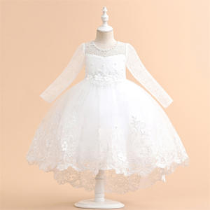 Vestito da festa per bambini di compleanno del 7 ° compleanno della ragazza dei bambini del merletto di estate di vendita calda - Product Image 4