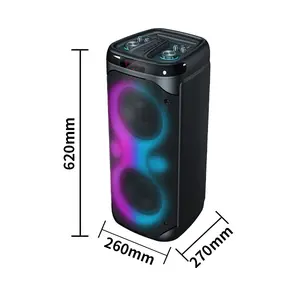 MODENG Outdoor Portable Speaker Double Subwoofer Heavy Bass 8 Inch With Microphone
