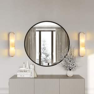 New Style Decoration <b>Wall</b> Sconce Brass Finishing Minimalist Long Strip Alabaster Marble <b>Wall</b> Lamp - Product Image 4