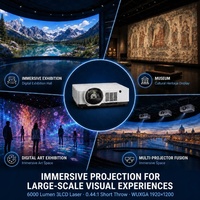 Projecteur laser à courte focale 3LCD 6000 lumens WUXGA 1920x1200 0.44:1 Grand écran pour les entreprises et l'éducation