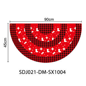 Nouveau drapeau de jardin créatif en forme d'éventail pour Noël avec <span class=keywords><strong>Père</strong></span> Noël et texte Joyeux Noël, bannière semi-circulaire suspendue - Product Image 3