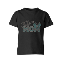 Transferts de strass thermocollants personnalisés pour T-shirts et vêtements, motif « Cheer Mom », vente en gros