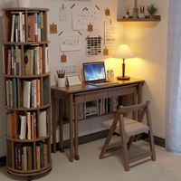 Bureau d'ordinateur mobile moderne et minimaliste, table en bois massif pour la maison, table étroite murale, petit poste de travail adapté aux espaces restreints SZ022
