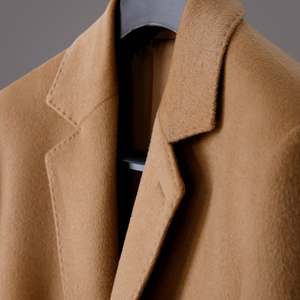 <span class=keywords><strong>Cappotto</strong></span> su Misura da <span class=keywords><strong>Uomo</strong></span> Stile Clean Fit <span class=keywords><strong>Cammello</strong></span> Monopetto Stili Personalizzabili di Cappotti - Product Image 2