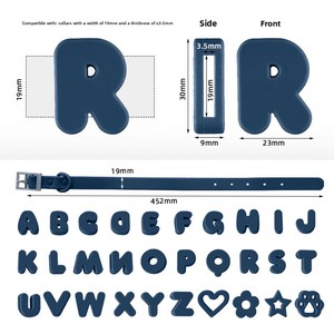 Paquete DIY para <span class=keywords><strong>Collar</strong></span> de Perro de Silicona con 26 Letras del Alfabeto y 4 Dijes, Compatible con Correas de 3/4 y <span class=keywords><strong>1</strong></span> Pulgada - Product Image 6